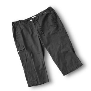 Vintage Avenue Black Cargo Pants with Utility Pockets